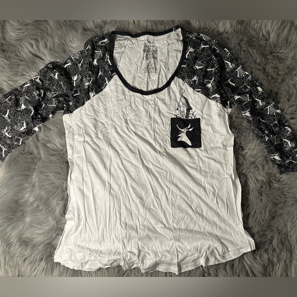 Disney Nightmare Before Christmas Zero Baseball Tee